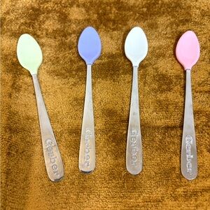 Gerber Colorful infant Baby Spoon Collection vintage lot of 4